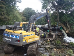 Clitheroe Plant Hire At Colne River Project